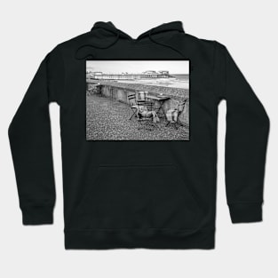 Table on the seaside promenade Hoodie